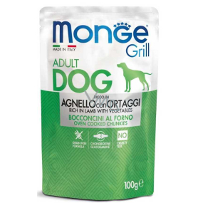 Monge Dog Grill jahňacie so zeleninou kapsička 100 g