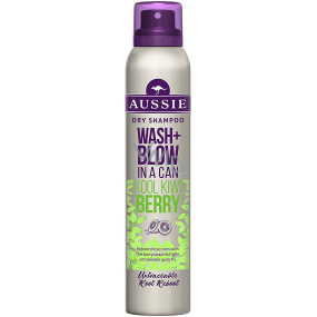 Aussie Wash + Blow Kool Kiwi Berry suchý šampón na vlasy 180 ml