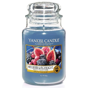 Yankee Candle Mulberry & Fig Delight - Lahodné moruše a figy vonná sviečka Classic veľká sklo 623 g