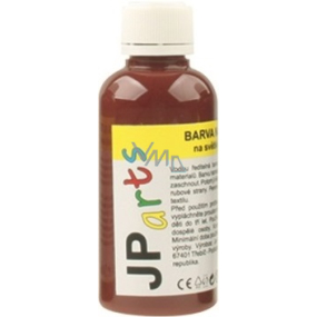 JP arts Farba na textil na svetlé materiály, základné odtiene 11. Tmavo hnedá 50 g