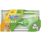 Swiffer 2v1 Kit mop + náhradné prachovka na podlahu 8 kusov + násada malá + prachovka 1 kus, sada
