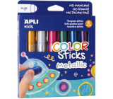 Apli Color Sticks suché metalické temperové farby 6 x 6 g, sada