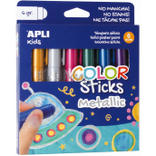 Apli Color Sticks suché metalické temperové farby 6 x 6 g, sada