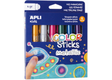 Apli Color Sticks suché metalické temperové farby 6 x 6 g, sada