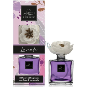 Lady Venezia Dream Lavender - Levanduľový aróma difuzér s kvetom na postupné uvoľňovanie vône 100 ml