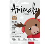 MasqueBar Pretty Animalz Christmas Moose Textilná hydratačná pleťová maska 21 ml