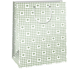 Ditipo Darčeková papierová taška 32,4 x 10,2 x 45,5 cm biela, štvorlístok QXA