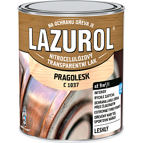 Lazurol Pragolesk C1037 nitrocelulózový lak na drevo 750 ml