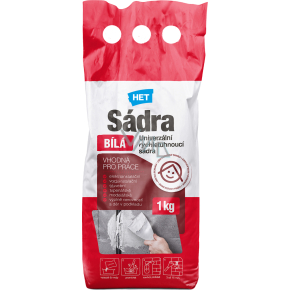 HET sadra biela, 1 kg
