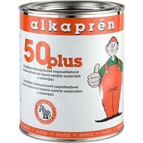 Alkaprén 50 plus, beztoluénové kontaktné lepidlo na gumu, kov, sklo, 1 l Alkaprén 50 plus, beztoluénové kontaktné lepidlo na gumu, kov, sklo, 1 l