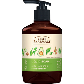 Green Pharmacy Aloe vera a avokádo tekuté krémové mydlo s dávkovačem 460ml
