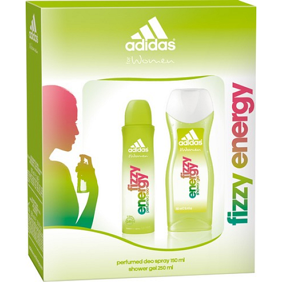 Adidas Fizzy Energy deodorant sprej 150 ml + sprchový gél 250 ml, kozmetická sada