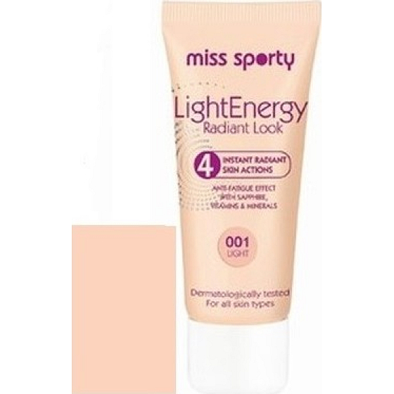 Miss Sporty Light Energy make-up, ktorý prežiari 001 pre normálnu - suchú pleť