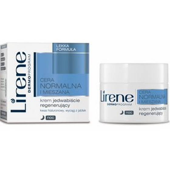 Lirene Normal And Combination Skin nočný jemný regeneračný krém 50 ml