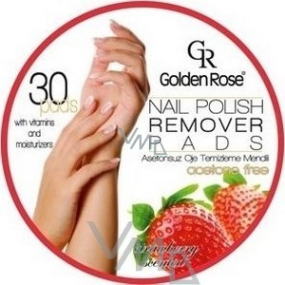 Golden Rose odlakovaciu obrúsky na nechty Strawberry Scented 30 kusov