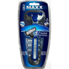 Solo Maxx Razor holiaci strojček pre mužov 1 kus + náhradné hlavice 3 kusy
