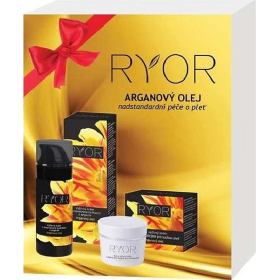 Ryor Arganový olej III extra výživný krém pre suchú pleť 50 ml + výživný krém s kmeňovými bunkami z argánie 50 ml, kozmetická sada