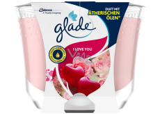 Glade by Brise I Love You vonná veľká sviečka v skle, doba horenia až 52 hodín 224 g