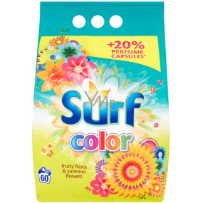 Surf Color Fruity Fiesta & Summer Flowers prášok na pranie farebnej bielizne 60 dávok 3,9 kg