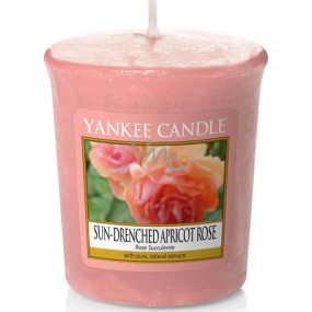 Yankee Candle Sun Drenched Apricot Rose - vyšúchaný marhuľová ruža vonná sviečka votívny 49 g