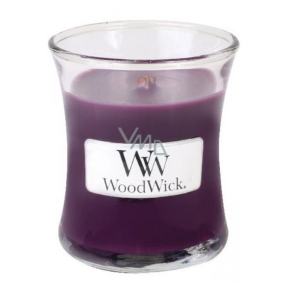 Woodwick Spiced Blackberry - Pikantné ostružina vonná sviečka s dreveným knôtom a viečkom sklo malá 85 g