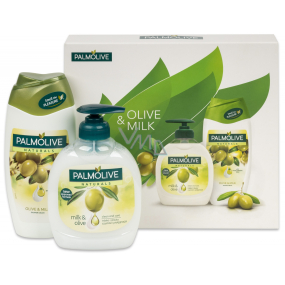 Palmolive Naturals Olive Milk tekuté mydlo 300 ml + sprchový gél 250 ml, kozmetická sada