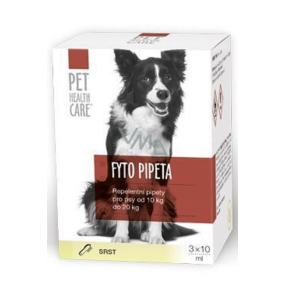 Pet Health Care Fytopipeta Repelentný pipeta pes 10-20 kg 3 x 10 ml