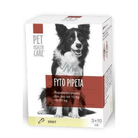 Pet Health Care Fytopipeta Repelentný pipeta pes 10-20 kg 3 x 10 ml