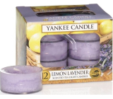Yankee Candle Lemon Lavender - Citrón a levanduľa vonná čajová sviečka 12 x 9,8 g