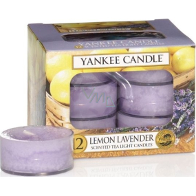 Yankee Candle Lemon Lavender - Citrón a levanduľa vonná čajová sviečka 12 x 9,8 g