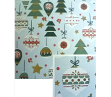 Nekupto Vianočný baliaci papier na darčeky 70 x 200 cm Zelené autá