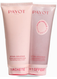 Payot Rituel Douceur Creme Nourrissante výživný a rozjasňujúci telový krém s ružovým kremeňom 200 ml + Granité Exfoliante Corps dvojitý telový peeling s ružovým kremeňom 200 ml, Promo duo set 2023