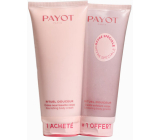 Payot Rituel Douceur Creme Nourrissante výživný a rozjasňujúci telový krém s ružovým kremeňom 200 ml + Granité Exfoliante Corps dvojitý telový peeling s ružovým kremeňom 200 ml, Promo duo set 2023