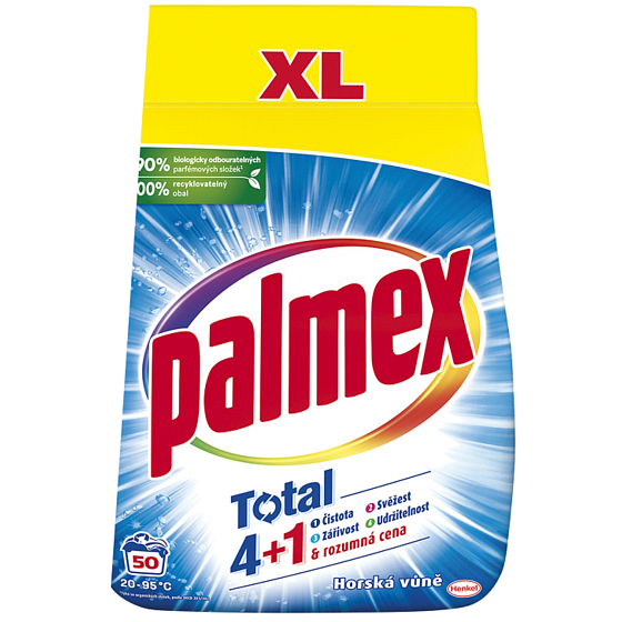 Palmex Total Mountain Scent prací prášok 50 dávok 3 kg