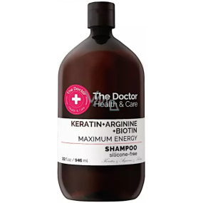 The Doctor Health & Care Keratín + arginín + biotín Maximálna energia keratínový šampón na posilnenie a lesk 355 ml