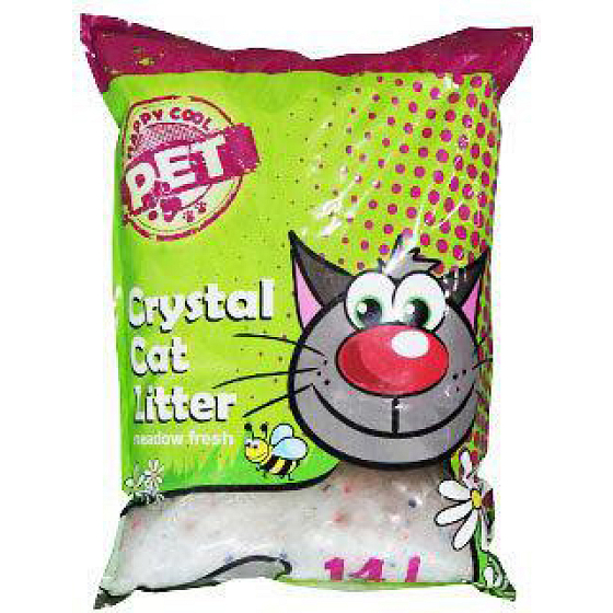 Silica Happy Cool Pet Meadow Fresh silikónové stelivo s vôňou, 14 l