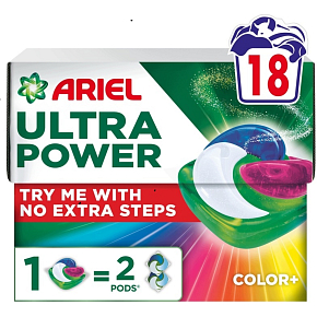 Ariel prací kapsle Ultra Power Color 18ks