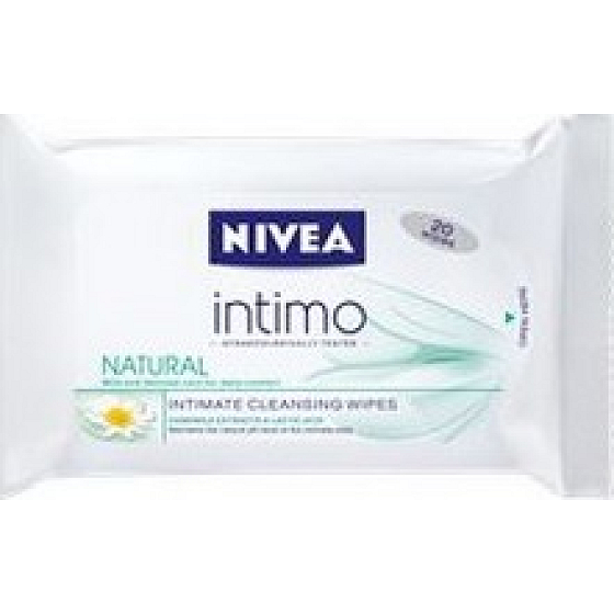 Nivea Intimo Natural obrúsky na intímnu hygienu 20 kusov