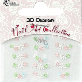 Absolute Cosmetics Nail Art 3D nálepky na nechty 1 aršík