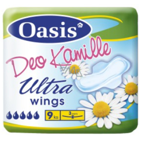 Oasis Ultra Wings Kamille Deo intímne parfumované vložky 9 kusov