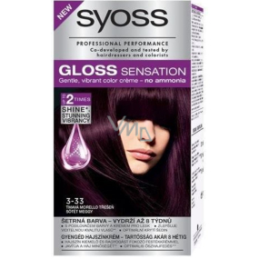 Syoss Gloss Sensation Šetrná farba na vlasy bez amoniaku 3-33 Tmavá morello čerešňa 115 ml