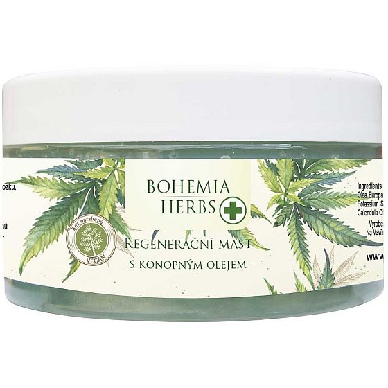 Bohemia Gifts Cannabis Konopný olej regeneračná masť pre suchú a popraskanú pokožku 100 ml