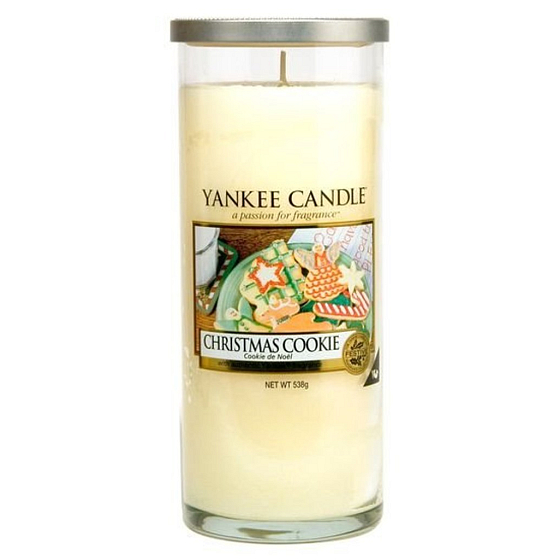 Yankee Candle Christmas Cookie - Sladké pečivo décor vonná sviečka veľký valec sklo 75 mm 566 g