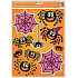 Okenné fólie bez lepidla s glitrami Halloween pavučina 42 x 30 cm