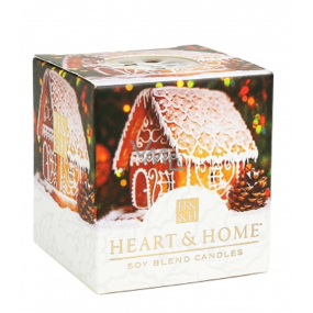 Heart & Home Perníková chalúpka Sójová vonná sviečka bez obalu horí až 15 hodín 53 g