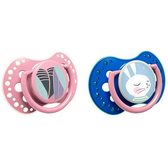 Lovi Rabbit Cumlík silikónové dynamické pre deti 3-6 mesiacov 2 kusy
