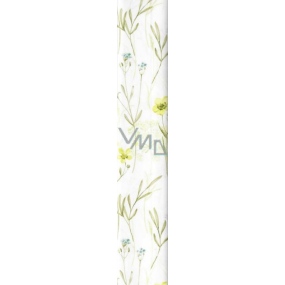 Ditipo Darčekový baliaci papier 70 x 200 cm biely lúčne kvety