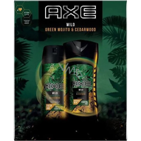Axe Wild Green Mojito & Cedarwood dezodorant sprej pre mužov 150 ml + sprchový gél 250 ml, kozmetická sada