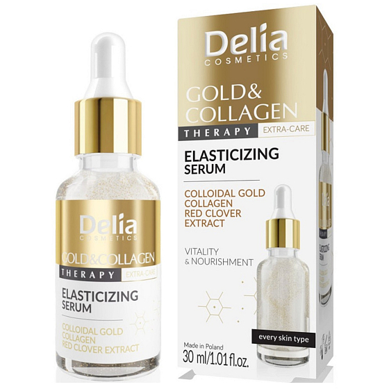 Delia Cosmetics Gold Collagen Therapy Sérum na podporu pružnosti 30 ml