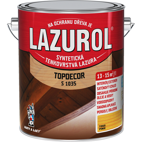 Lazurol Topdecor S1035 tenkovrstvá lazúra na drevo T060 pinie, 2,5 l